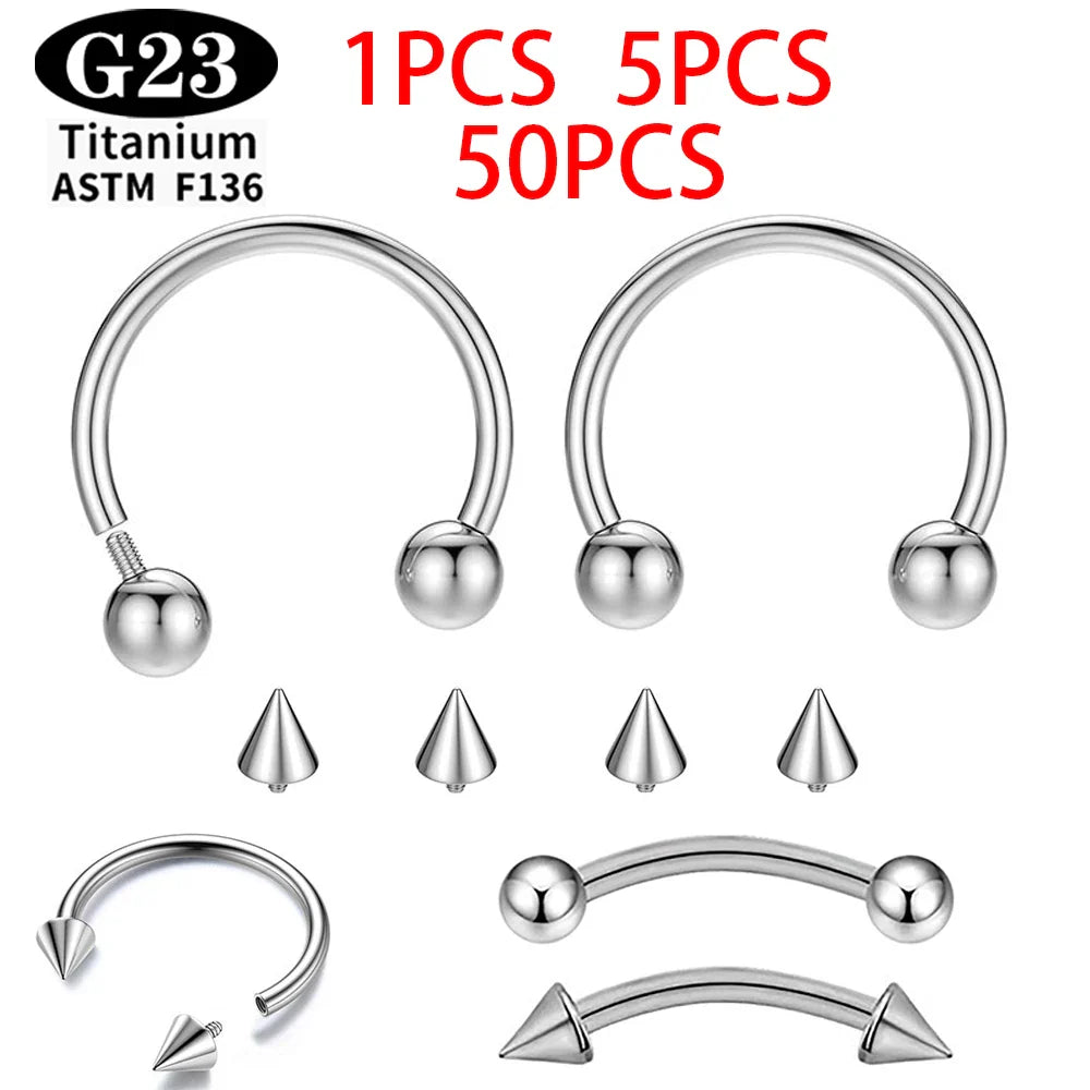 Stylish Titanium Piercing Set