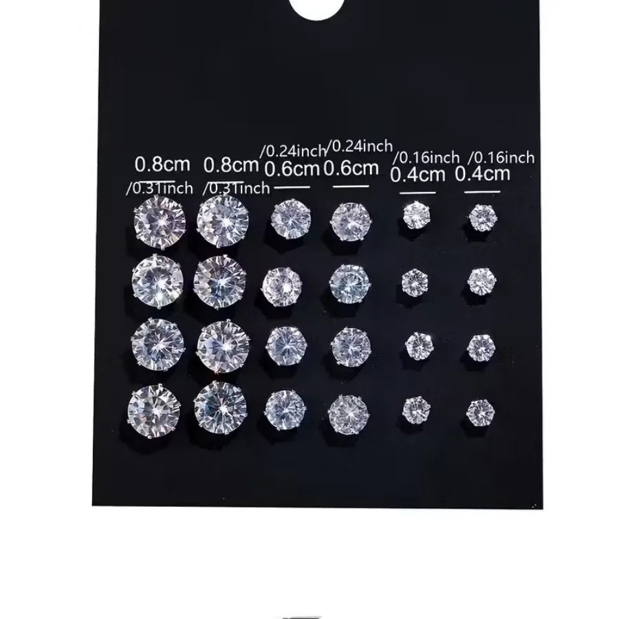 Sparkling Gemstone Stud Earrings