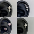 Shiny Cross Earrings