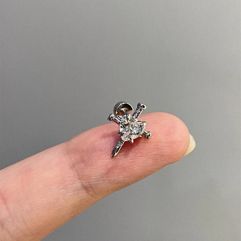 Shiny Cross Earrings