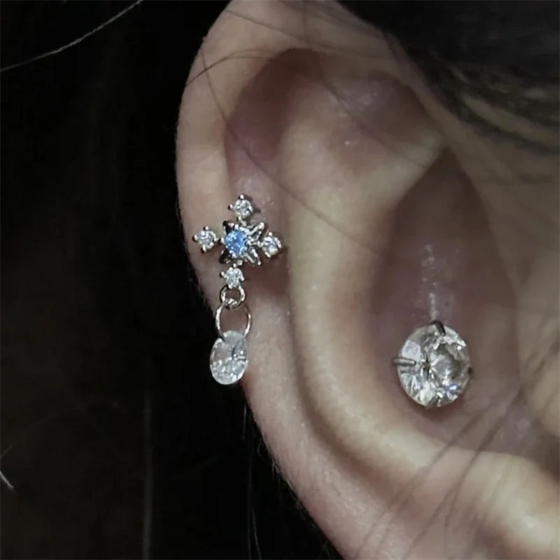Shiny Cross Earrings