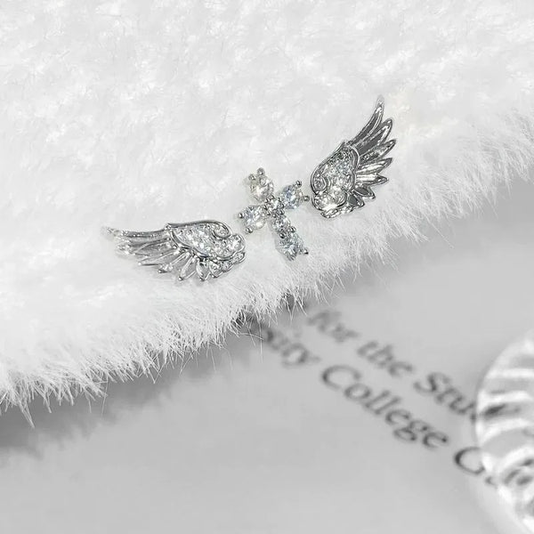 Glam Angel Wings Earrings Set
